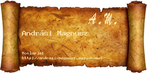 Andrási Magnusz névjegykártya